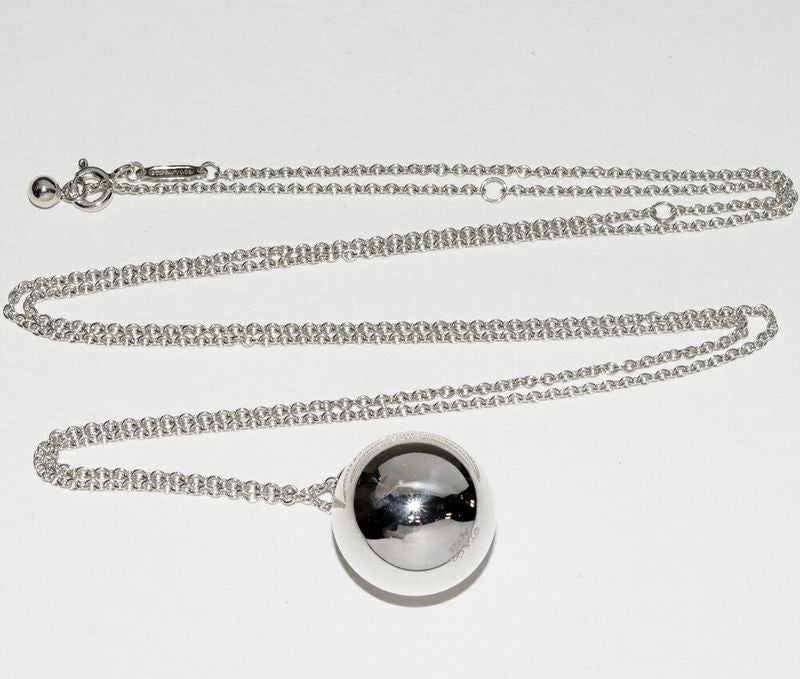Tiffany & Co Pendant Necklace SV Hardware Ball Pendant Necklace 19mm (075in)