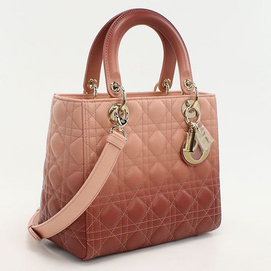 DIOR Medium Lady Dior Handbag Lambskin Ladies