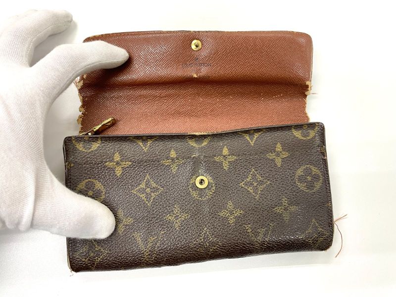 Louis Vuitton Monogram Pochette Portmonnaie Cles Di Long Wallet M61725 Brown