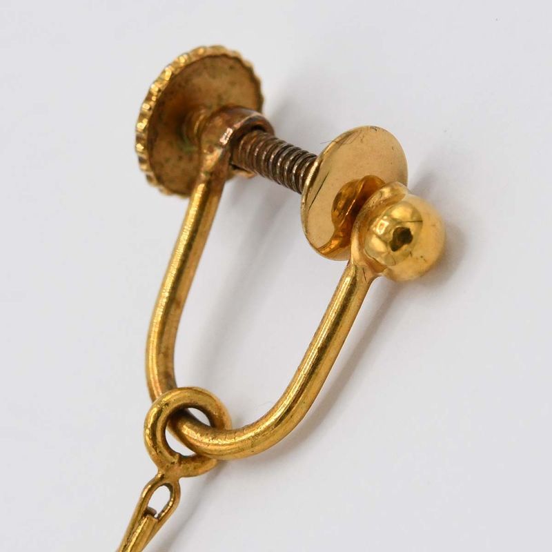 Celine Macadam Earrings Gold Color Triomphe Accessories Women H2484