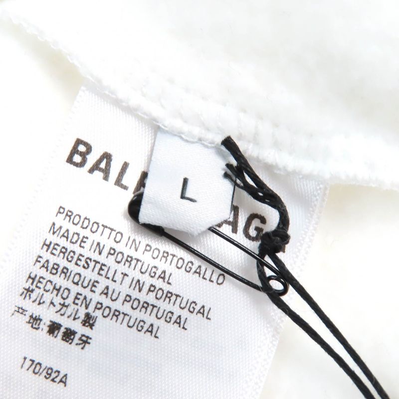 Balenciaga 21AW 651799 100% Cotton Lgbtq Logo Rainbow Embroidery Oversized