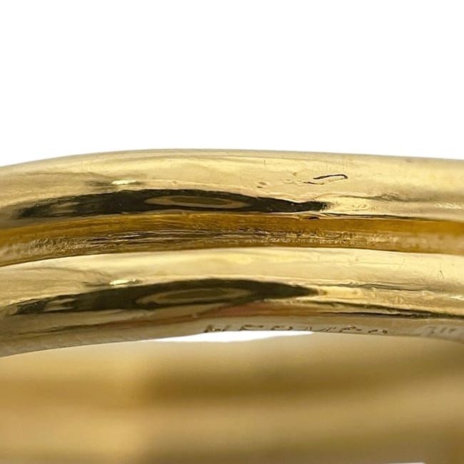 Hermes Scarf Ring Gold Vintage GP Used Hermes