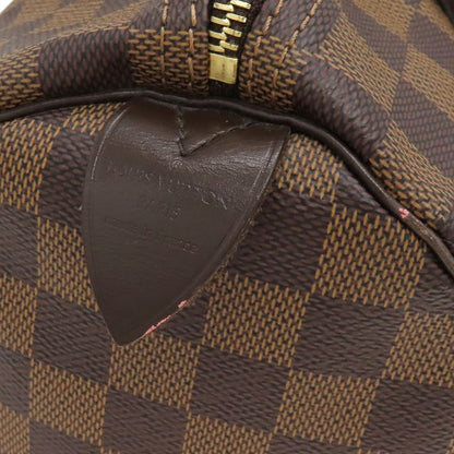 Louis Vuitton Handbag Speedy 30 Damier Canvas Damier Ebene Gold Hardware Brown