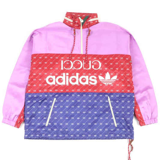 Gucci Adidas 22AW 691429 Trefoil GG Logo Hooded Pullover Anorak Hoodie Blouson