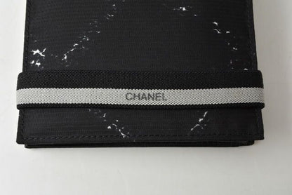 Chanel Preowned Wallet Men's Chanel Foldable Wallet Old Travel Line Black