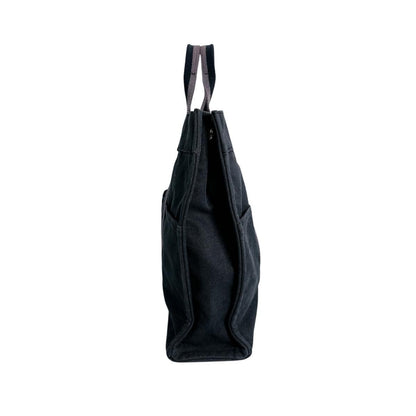 Hermes Her Line Tote MM Canvas Bag Black — view 3