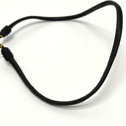Fendi Necklace FF Vertigo Leather Black