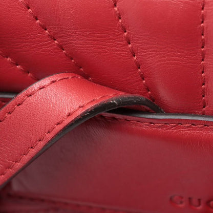 Gucci Bamboo Queen Margaret Leather Backpack Bee Red 476664 Made In Italy