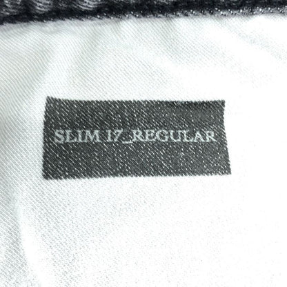 Dior - Logo Leather Patch Black Denim Skinny Pants - 30 - Charcoal Gray - Men's