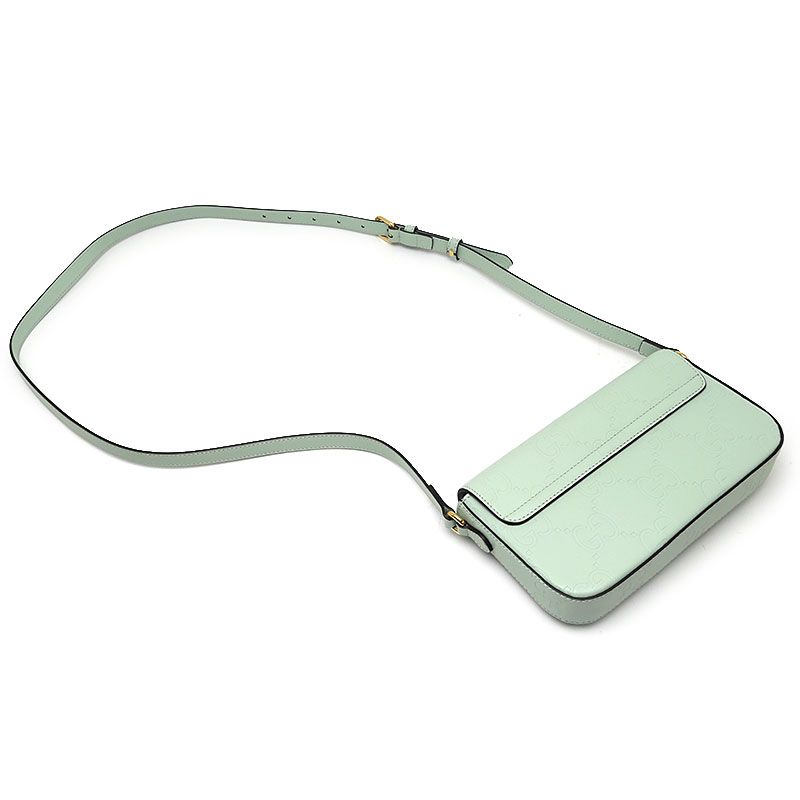 Gucci GG Super Mini Shoulder Bag 772794 Green Crossbody