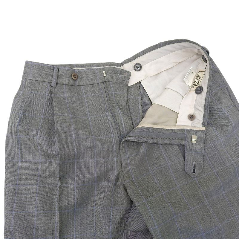 Hermes Current Tag Silk Wool Super120s Dress Tailored Suit 2 Piece Jacket