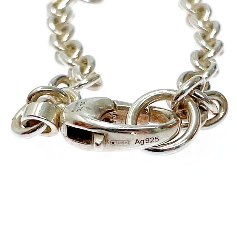 Gucci Silver Interlocking Necklace 25.8g 925 Engraved 337846 Necklace