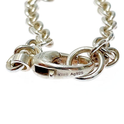 Gucci Silver Interlocking Necklace 25.8g 925 Engraved 337846 Necklace