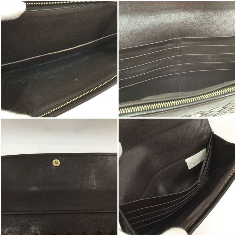 00 Bottega Veneta Long Wallet Intrecciato Lambskin 150509 Brown