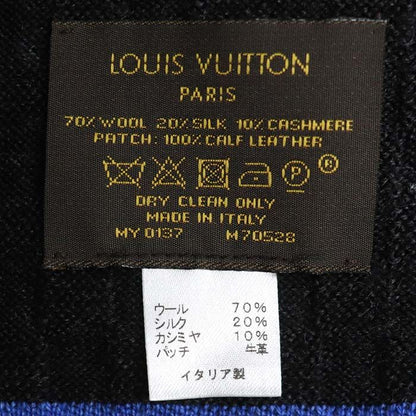 Louis Vuitton Echarpe Edge Scarf Black Blue M70528 My0137 Men's Preowned