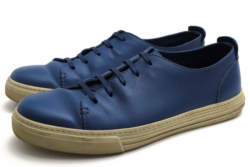 Gucci Shoes Sneakers Shoes Low Cut Men Leather Genuine Blue 342038 Mirosoft