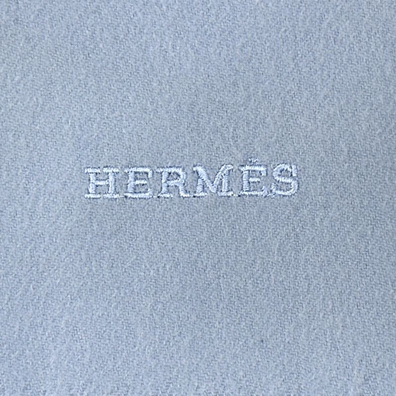 Hermes Scarf Women Men Brand Stole Cashmere Blue Light Blue Autumn Winter