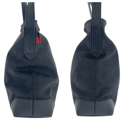 Gucci Sherry Line Black GG Canvas/leather 308930 Crossbody Shoulder Bag Unisex