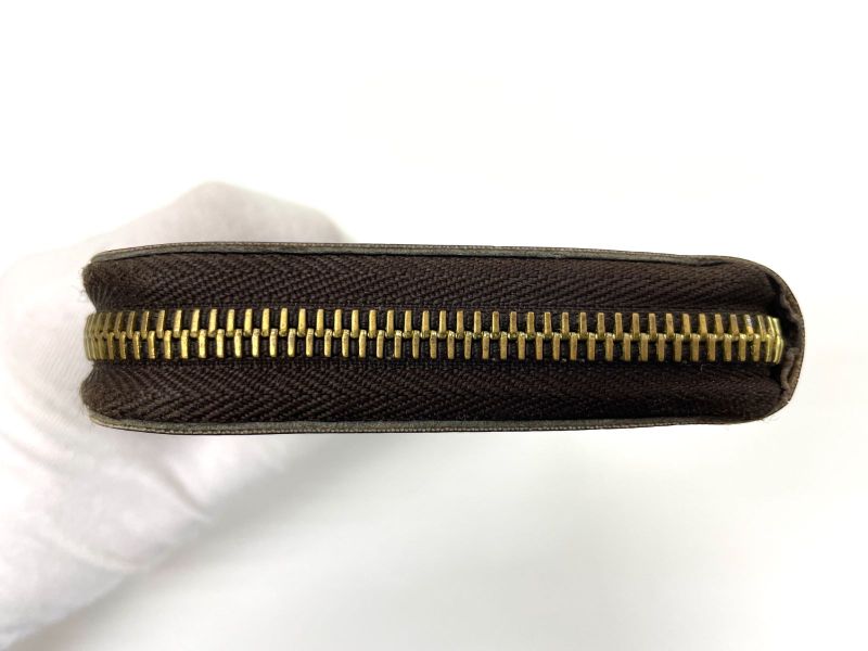 Louis Vuitton Damier Zippy Wallet Round Zip Wallet Long Wallet N60015 Ebène
