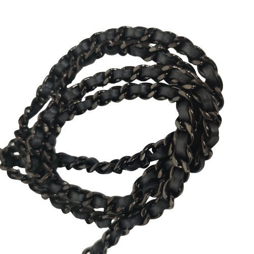 Chanel Shoulder Bag Lamb Shoulder Wallet Phone Case Black