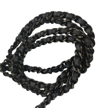 Chanel Shoulder Bag Lamb Shoulder Wallet Phone Case Black