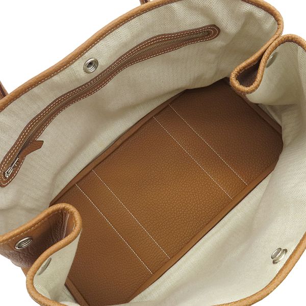 Hermes Tote Bag Garden Party PM Negonda Gold Silver Hardware Brown Sold Goods