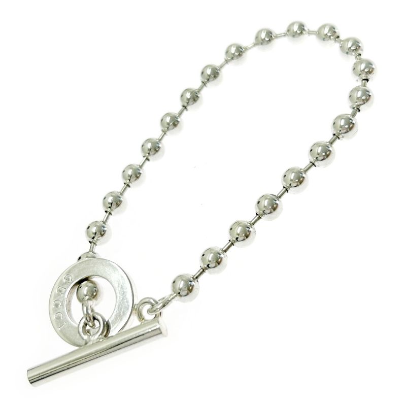 Gucci Silver Toggle Ball Chain Bracelet 15.6g 925 Engraved 318925 Bracelet