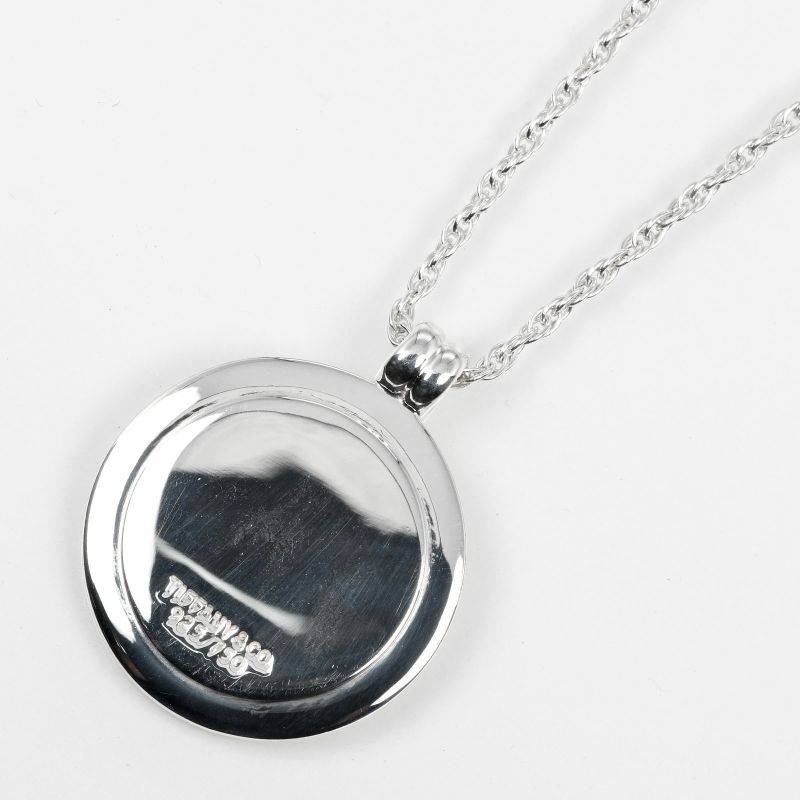 Tiffany & Co T&C Coin Silver 925 X 18K Yellow Gold Ladies 14.6g Necklace