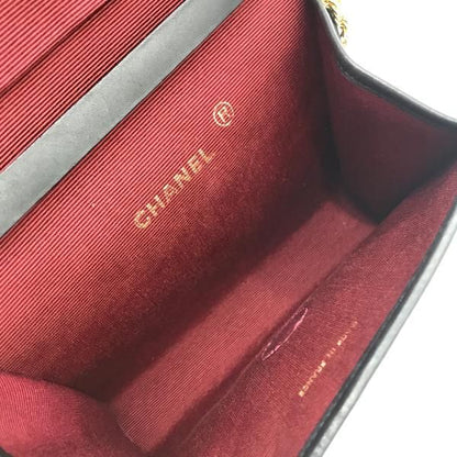 Chanel CC Logo Cotton Jersey Mini Quilted Push Lock Chain Shoulder Bag