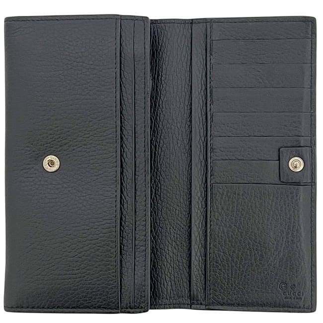 Gucci Bifold Long Wallet Black Interlocking 449279 Wallet