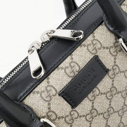 Gucci GG Supreme 2way Briefcase 450944 Bag Beige Black PVC Leather