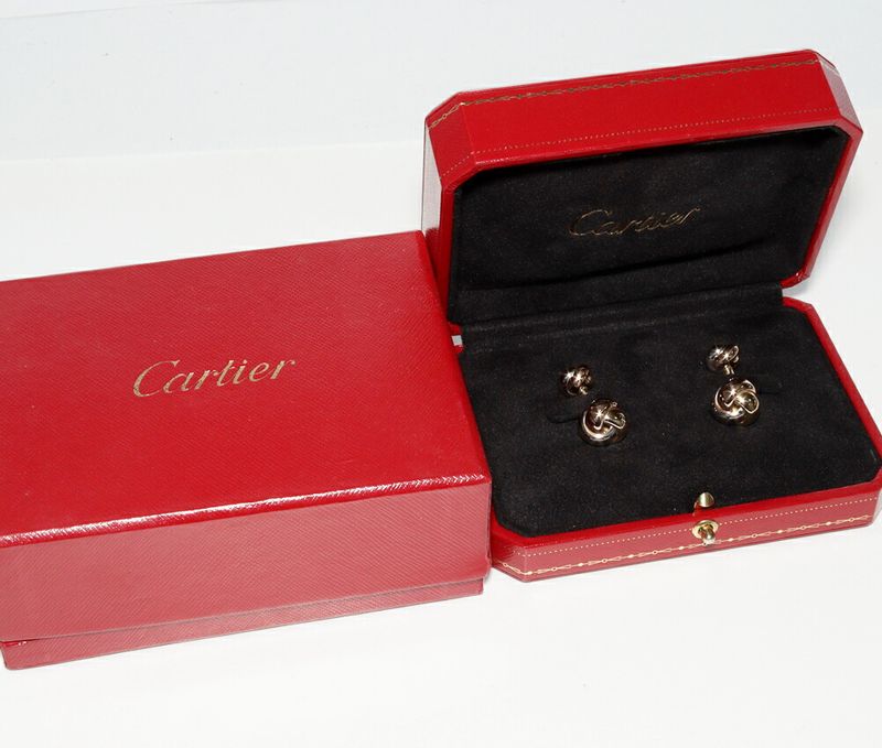Cartier Cufflinks 18K Yellow Gold 18K White Gold 18K Pink Gold Trinity Cufflinks