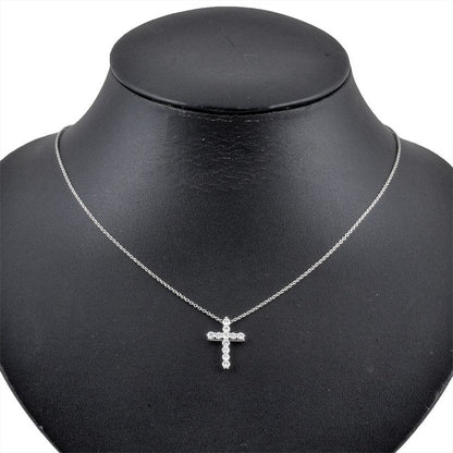 Tiffany & Co Tiffany & Co Small Cross Necklace Diamond Pt950 34g Platinum