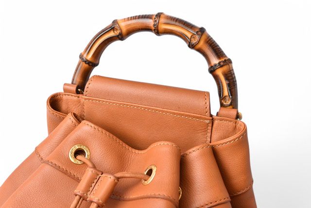 Gucci Shoulder Bag Bamboo Vintage Gucci 2WAY One Shoulder Body Bag Brown