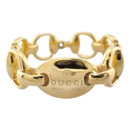 Gucci Horsebit Ring Size 8 18k Gold 18K Yellow Gold Ladies Gucci  Gucci