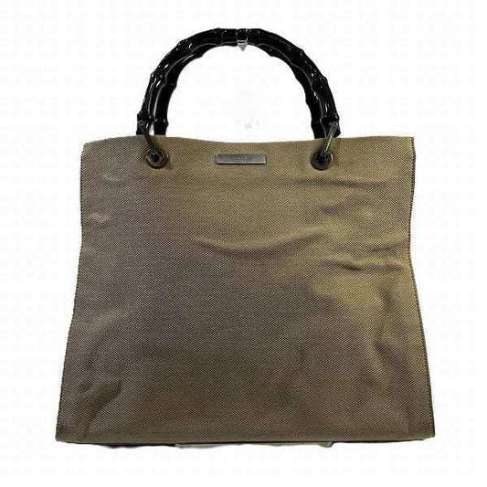 Gucci Bamboo 002-1010 Nylon Canvas Bag Tote Bag Women
