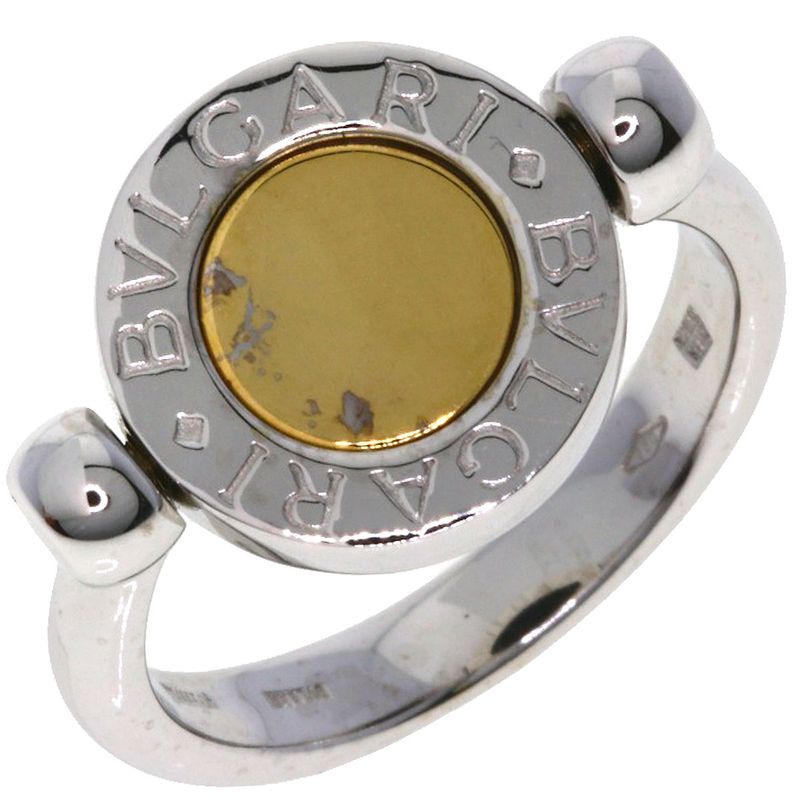 Bvlgari Flip Onyx Ring / Ring 18K White Gold 18K Yellow Gold Ladies