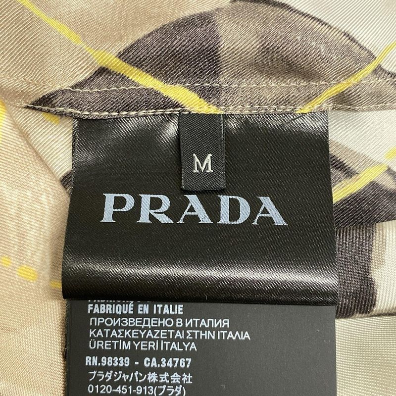 Prada Short Sleeve Shirt Size M Men's - Ucs414 Ivory X Black X Beige 2024 /