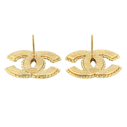 Chanel Earrings Stud Earrings Gold/pink