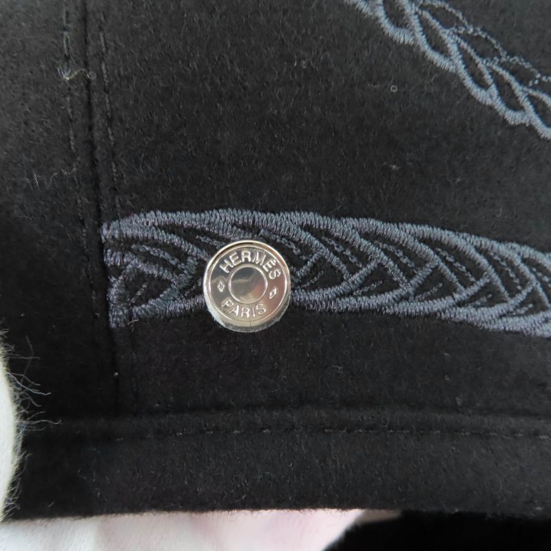 Hermes H222039n 100% Wool Saint Honore En Finesse Beret With Serie Buttons