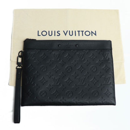 Louis Vuitton Pochette To Go Clutch Bag Monogram Shadow Black M81570 IC Chip