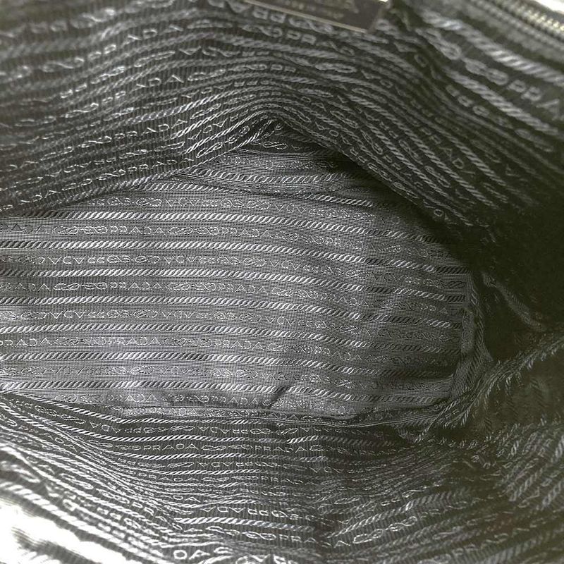 Prada Backpack Daypack Navy Nylon/leather Triangle Logo Triangle Logo Women's