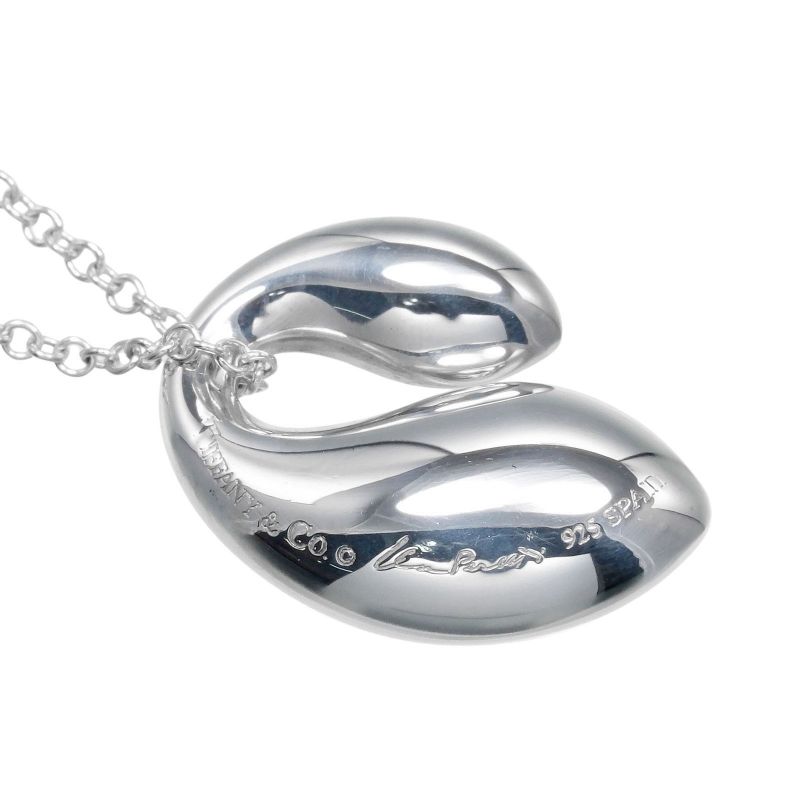 Tiffany & Co Double Teardrop Silver 925 Ladies 5.42g Necklace