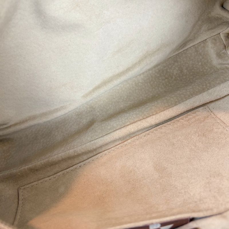 Bottega Veneta One Shoulder Bag Accessory Pouch Halaco Leather Green Beige