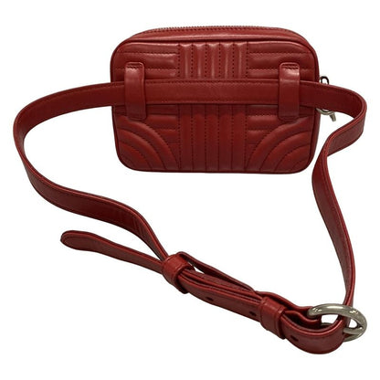 Prada Waist Pouch Diagram Red Leather