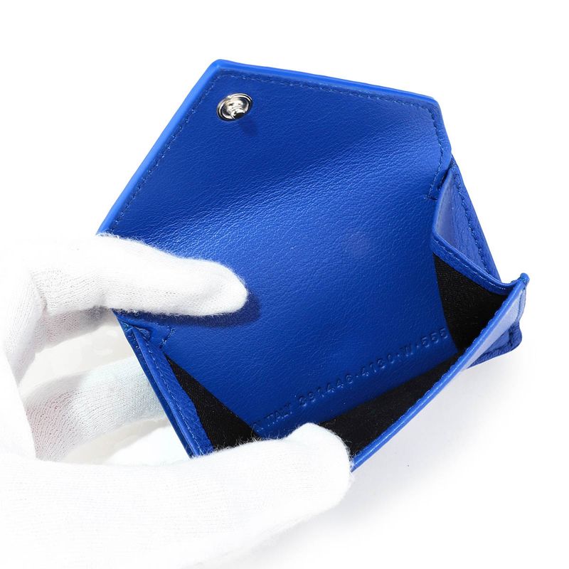 Balenciaga Trifold Wallet Paper Blue