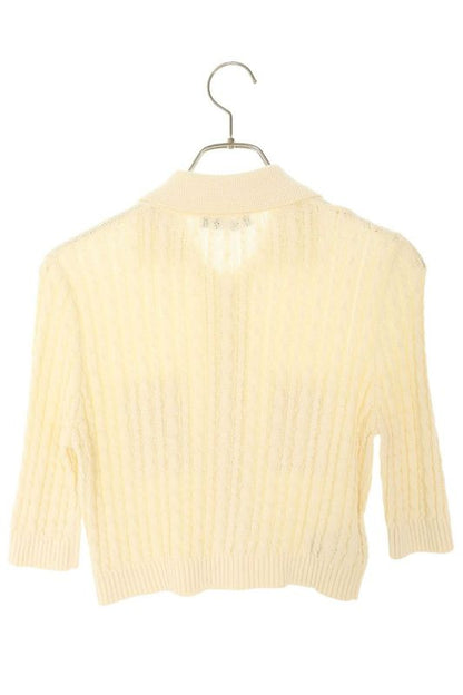 Prada P25l82 Half Sleeve Cable Knit Cardigan Women 36