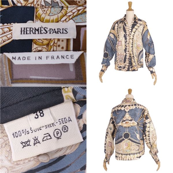 Hermes Shirt Open Collar Margiela Period Blouse Long
