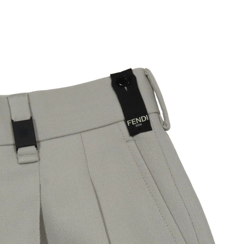 Unused 21aw Fendi Bermuda Pants Slacks Shorts FF Logo Hardware Half Pants 2