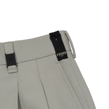 Unused 21aw Fendi Bermuda Pants Slacks Shorts FF Logo Hardware Half Pants 2